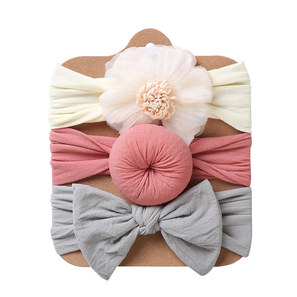 3PCS Baby Girl Headband Elastic Newborn Head Band - Bakyat Store