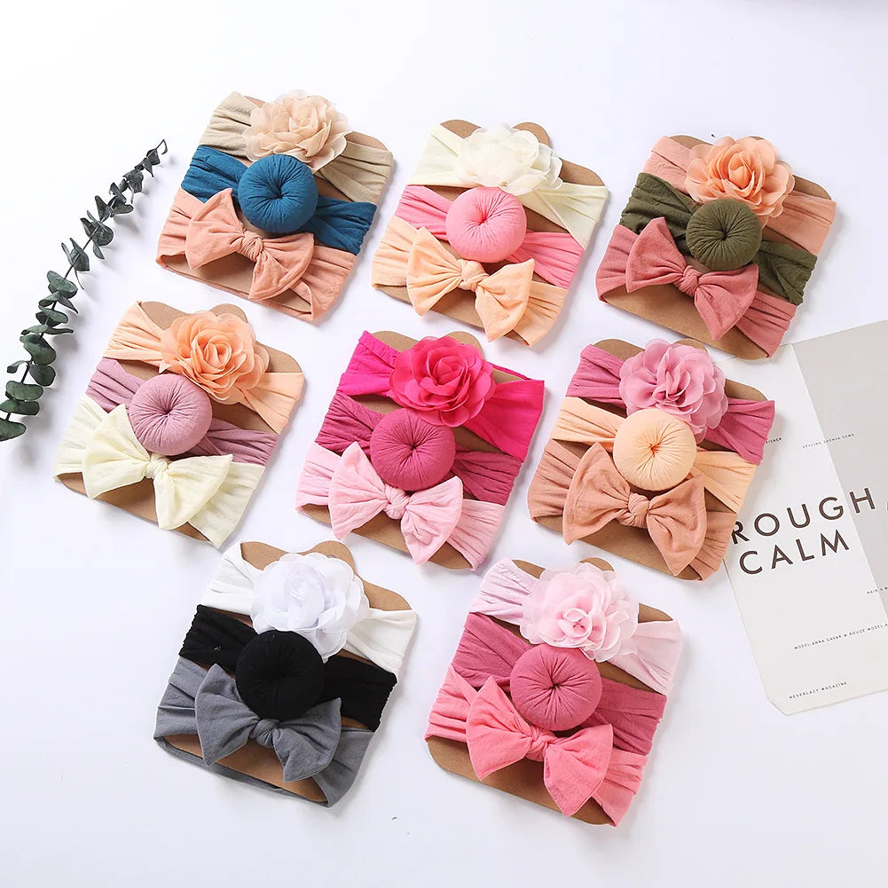 3PCS Baby Girl Headband Elastic Newborn Head Band - Bakyat Store