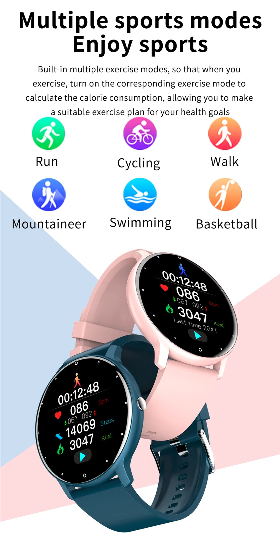 ZL02D Men Smart Watch Full Touch Screen Fitness Tracker - Bakyat Store