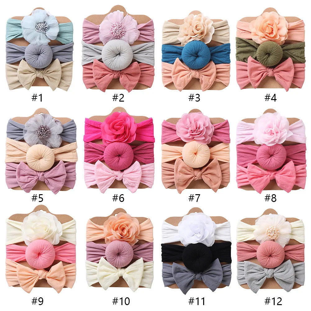 3PCS Baby Girl Headband Elastic Newborn Head Band - Bakyat Store