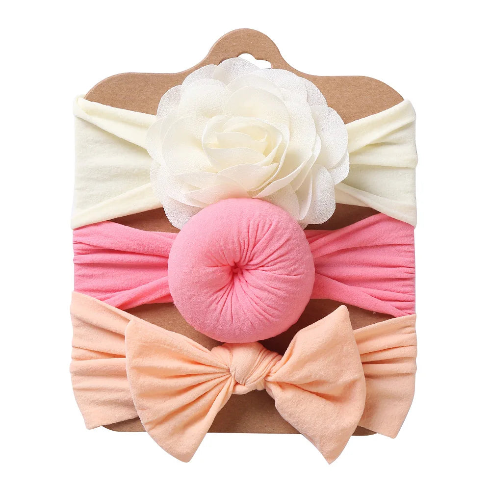 3PCS Baby Girl Headband Elastic Newborn Head Band - Bakyat Store