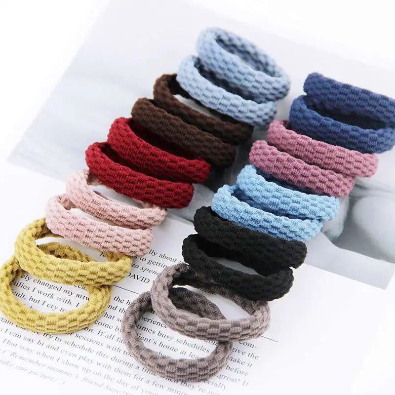 10PCS Women Girls Simple Basic Elastic Hair Bands - Bakyat Store