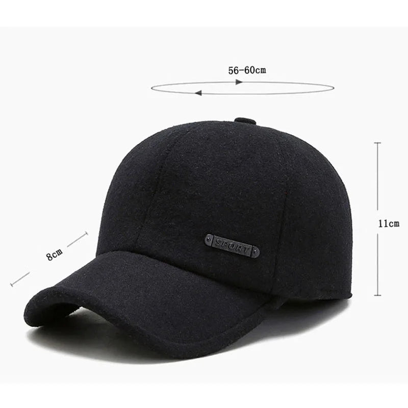 Autumn Winter Warm Windproof Baseball Cap For Men - Bakyat Store