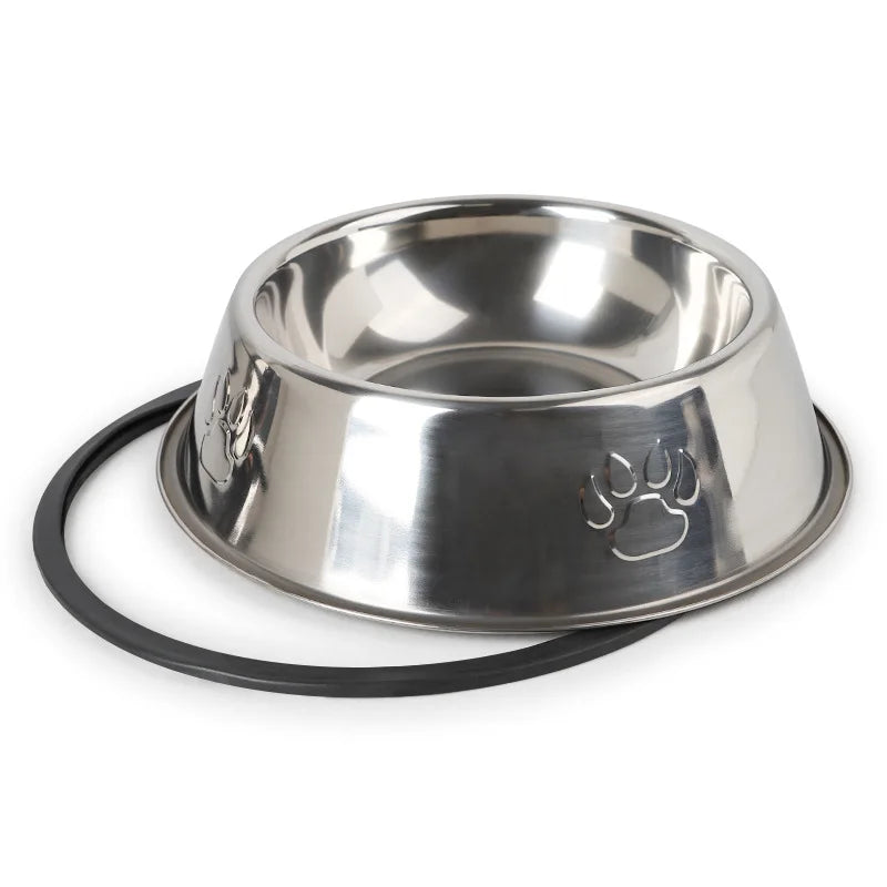 Stainless Steel Pet Dog Bowl Feeder Pet Supplies 6 Sizes - Bakyat Store