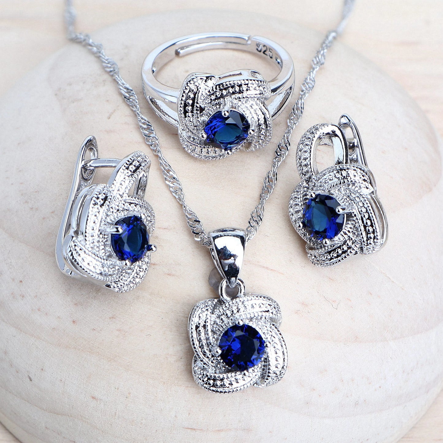 Blue Zirconia Women Jewelry Sets - Bakyat Store