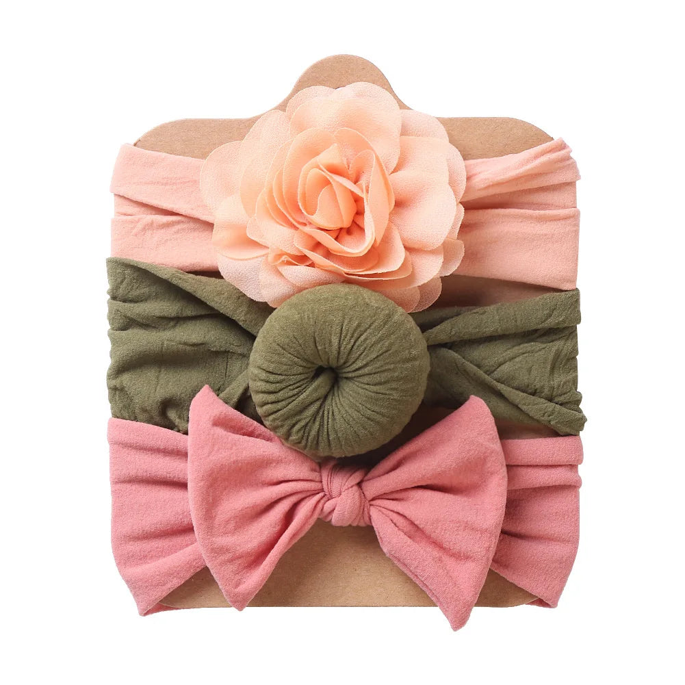 3PCS Baby Girl Headband Elastic Newborn Head Band - Bakyat Store