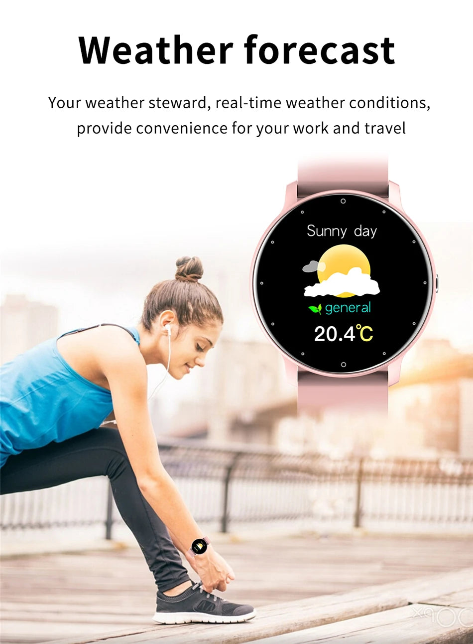 Men Smart Watch Full Touch Screen Digital Fitness Tracker IP68 Waterproof Sports Smartwatch - Bakyat Store