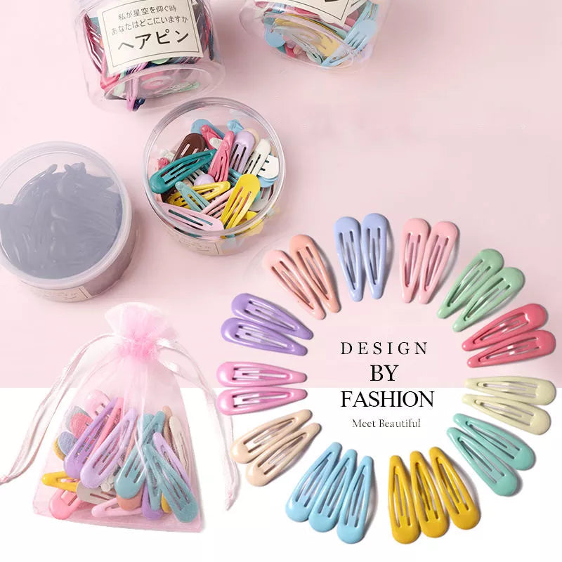 Cute Colorful Waterdrop Shape Hairpins Sweet Hair Clips - Bakyat Store