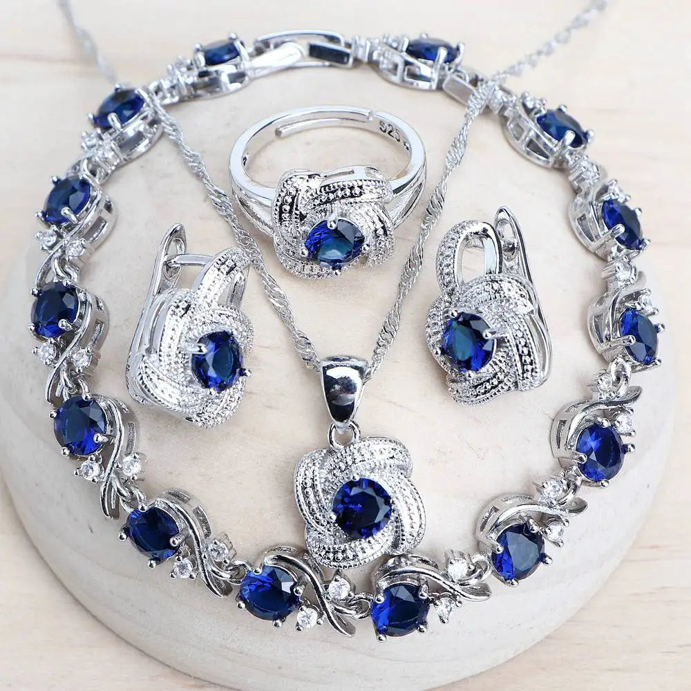 Blue Zirconia Women Jewelry Sets - Bakyat Store