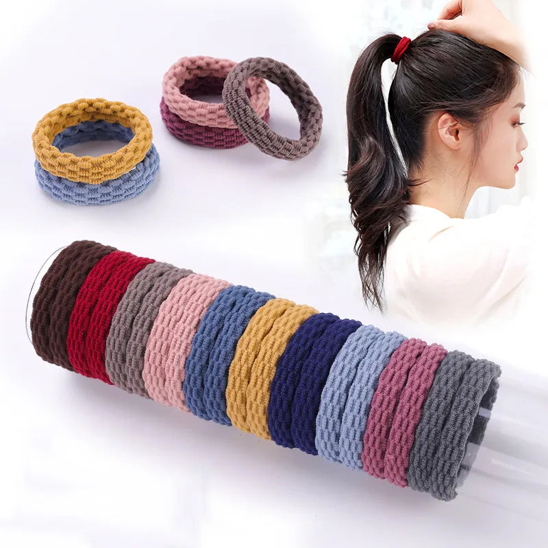 10PCS Women Girls Simple Basic Elastic Hair Bands - Bakyat Store