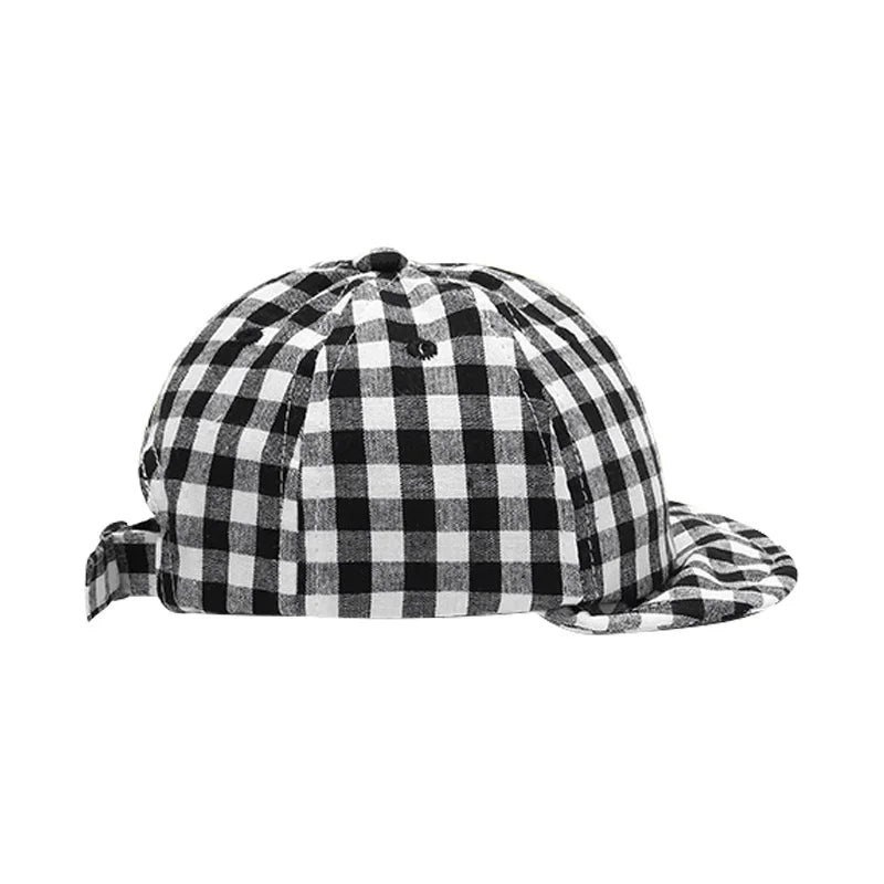 Plaid Baby Hat Summer Soft Cotton Adjustable Kids Baseball Cap for Girls Boys Accessories Baby Sun Hats Infant Stuff - Bakyat Store