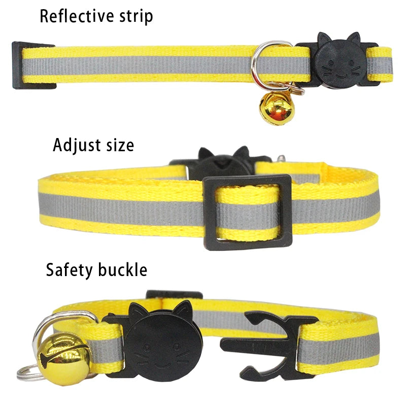 Reflective Cat Safety Buckle Collar - Bakyat Store