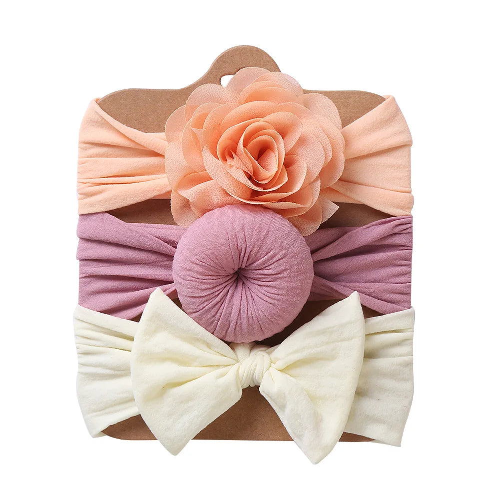 3PCS Baby Girl Headband Elastic Newborn Head Band - Bakyat Store