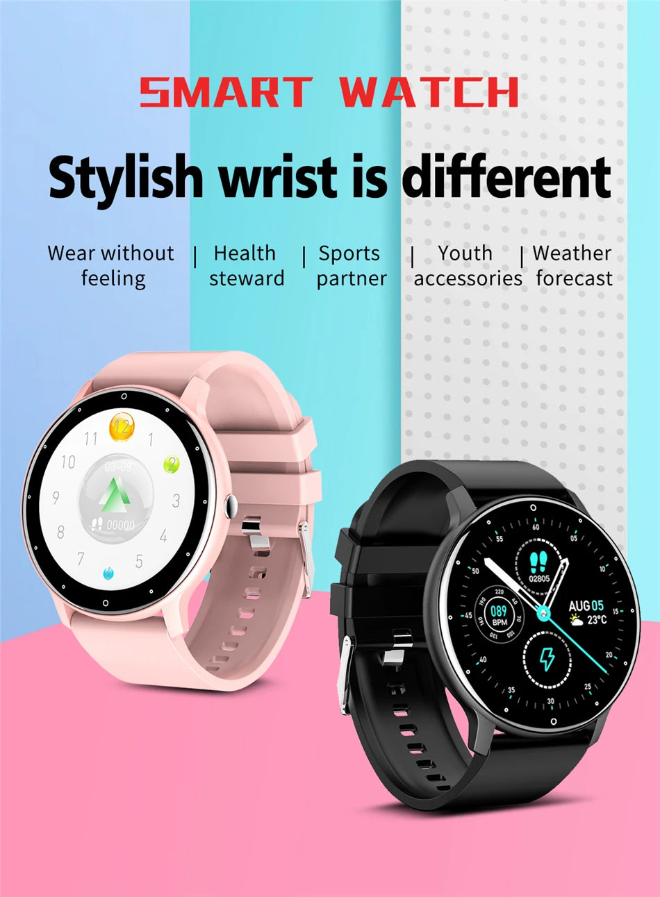 ZL02D Men Smart Watch Full Touch Screen Fitness Tracker - Bakyat Store