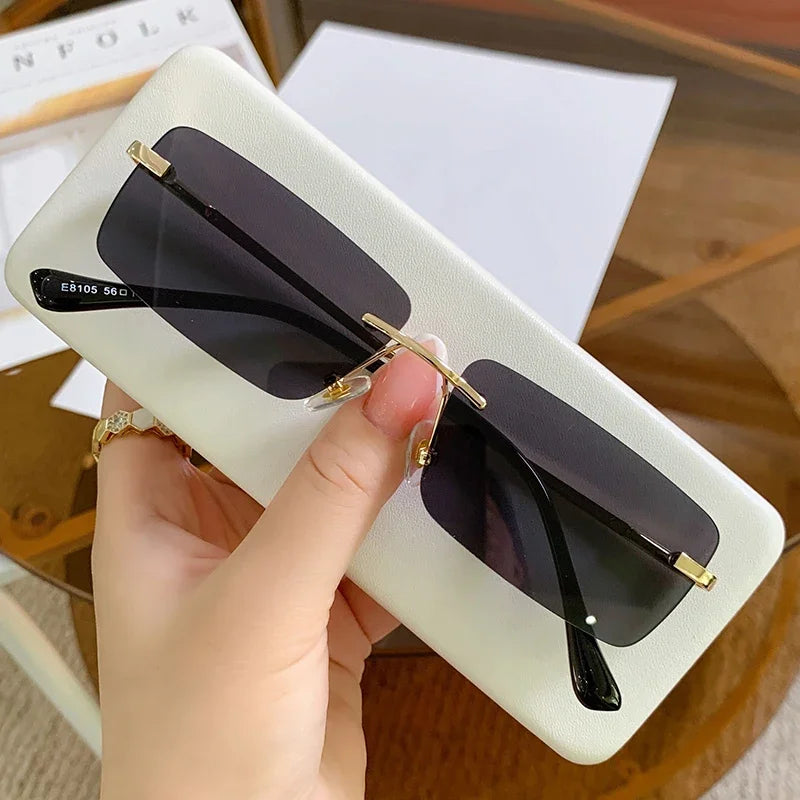 Small Square Rimless Sunglasses - Bakyat Store