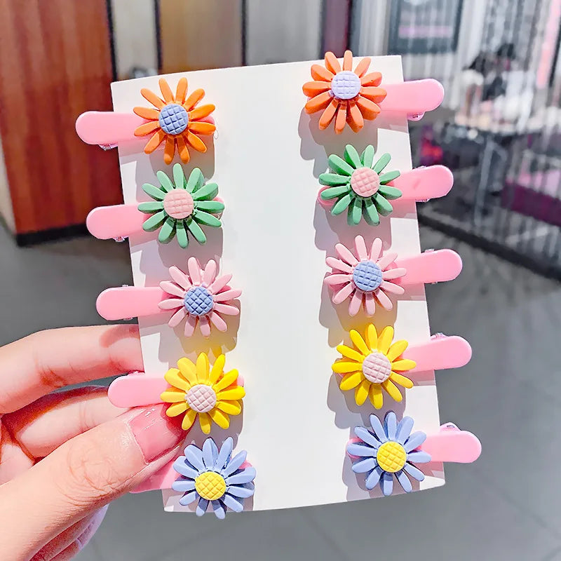 10PCS/Set New Girls Cute Cartoon Ice Cream Unicorn Hair Clips - Bakyat Store