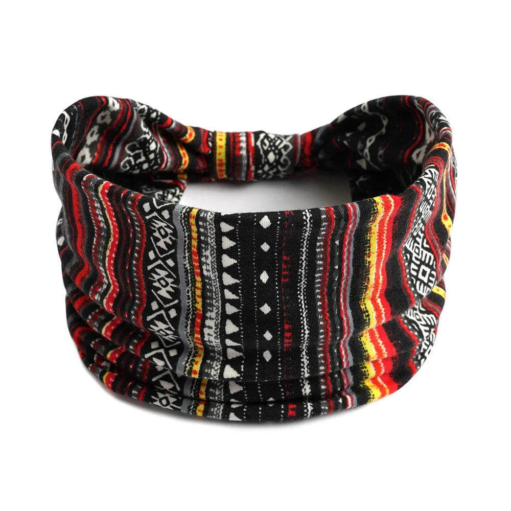 Bohemian Wide Cotton Stretch Headbands - Bakyat Store