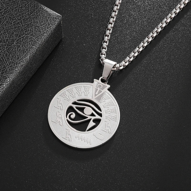 Eye of Horus Necklace Evil Eye Pendant Ancient Egypt - Bakyat Store