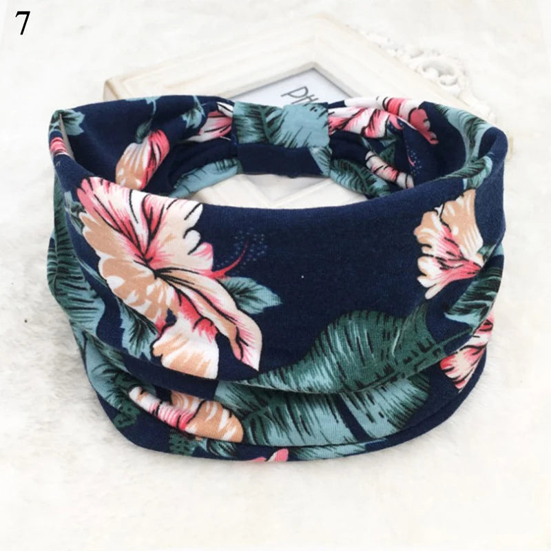 Bohemian Wide Cotton Stretch Headbands - Bakyat Store