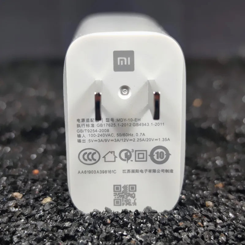 Original Xiaomi Charger 27W EU/US Fast Charge Adapter Type C Cable For Mi 9 8 SE 9T pro Redmi Note 7 K20 Pro - Bakyat Store