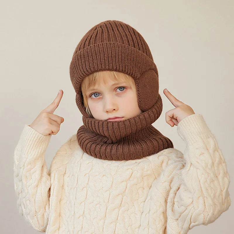 Winter Kids Hat Scarf 2Pcs - Bakyat Store