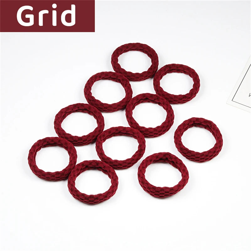 10PCS Women Girls Simple Basic Elastic Hair Bands - Bakyat Store