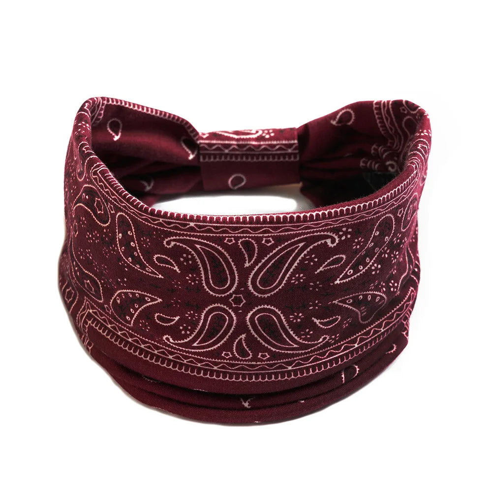 Bohemian Wide Cotton Stretch Headbands - Bakyat Store