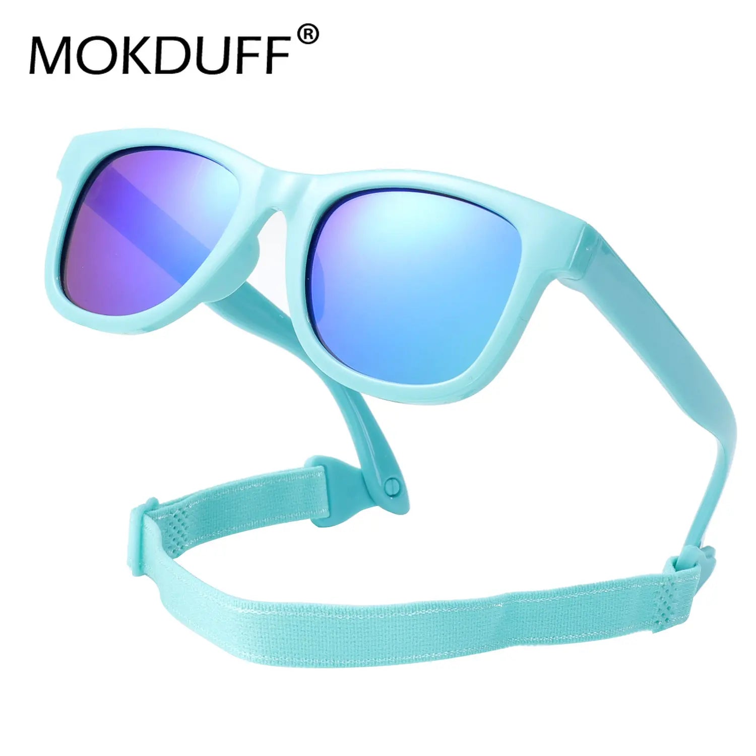 Baby Polarized Sunglasses with Belt Flexible Durable Square Silicone Frame - Bakyat Store