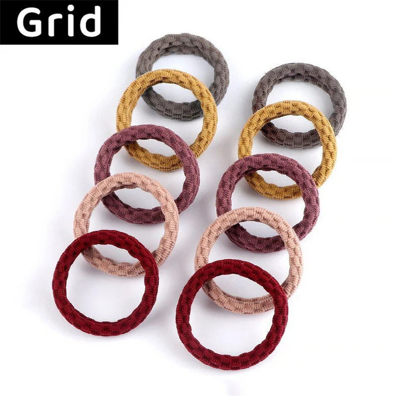 10PCS Women Girls Simple Basic Elastic Hair Bands - Bakyat Store