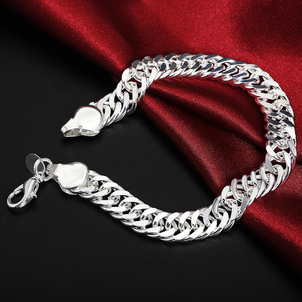 Silver Exquisite Solid Chain Bracelet - Bakyat Store