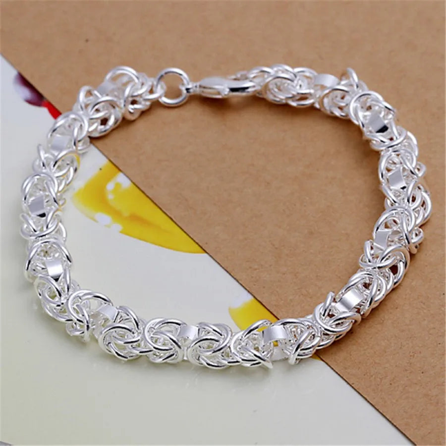 Silver Exquisite Solid Chain Bracelet - Bakyat Store