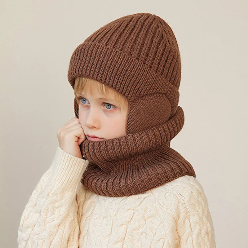 Winter Kids Hat Scarf 2Pcs - Bakyat Store