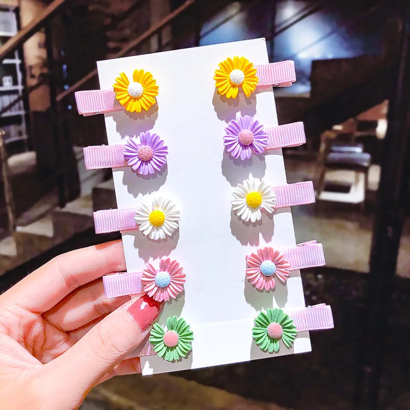 10PCS/Set New Girls Cute Cartoon Ice Cream Unicorn Hair Clips - Bakyat Store