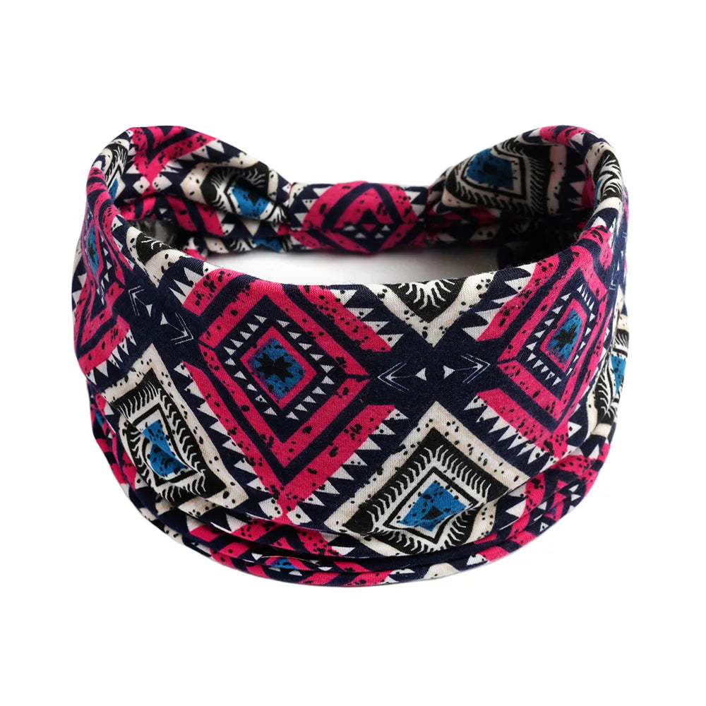 Bohemian Wide Cotton Stretch Headbands - Bakyat Store