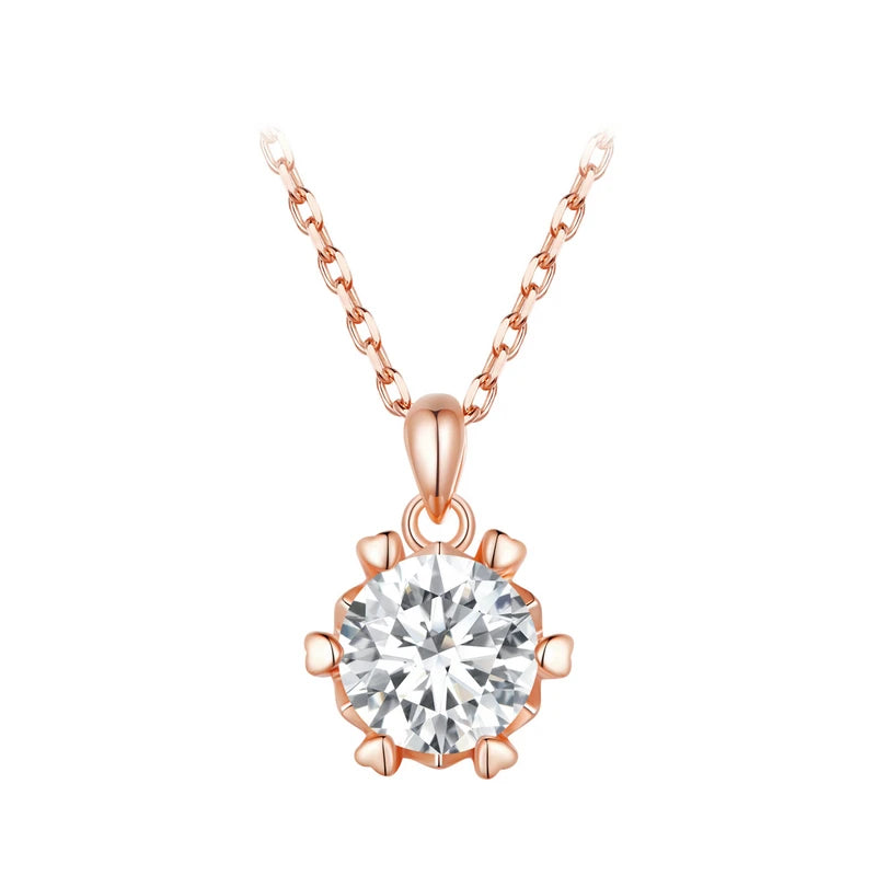 Moissanite Pendant Necklace For Women High Quality 925 Sterling Silver