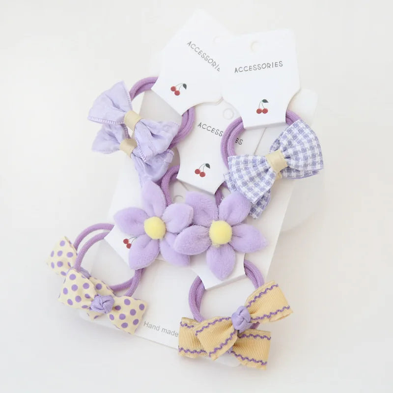 Baby Hair Band Girls Ties Bows Elastic Rubber Band - Bakyat Store