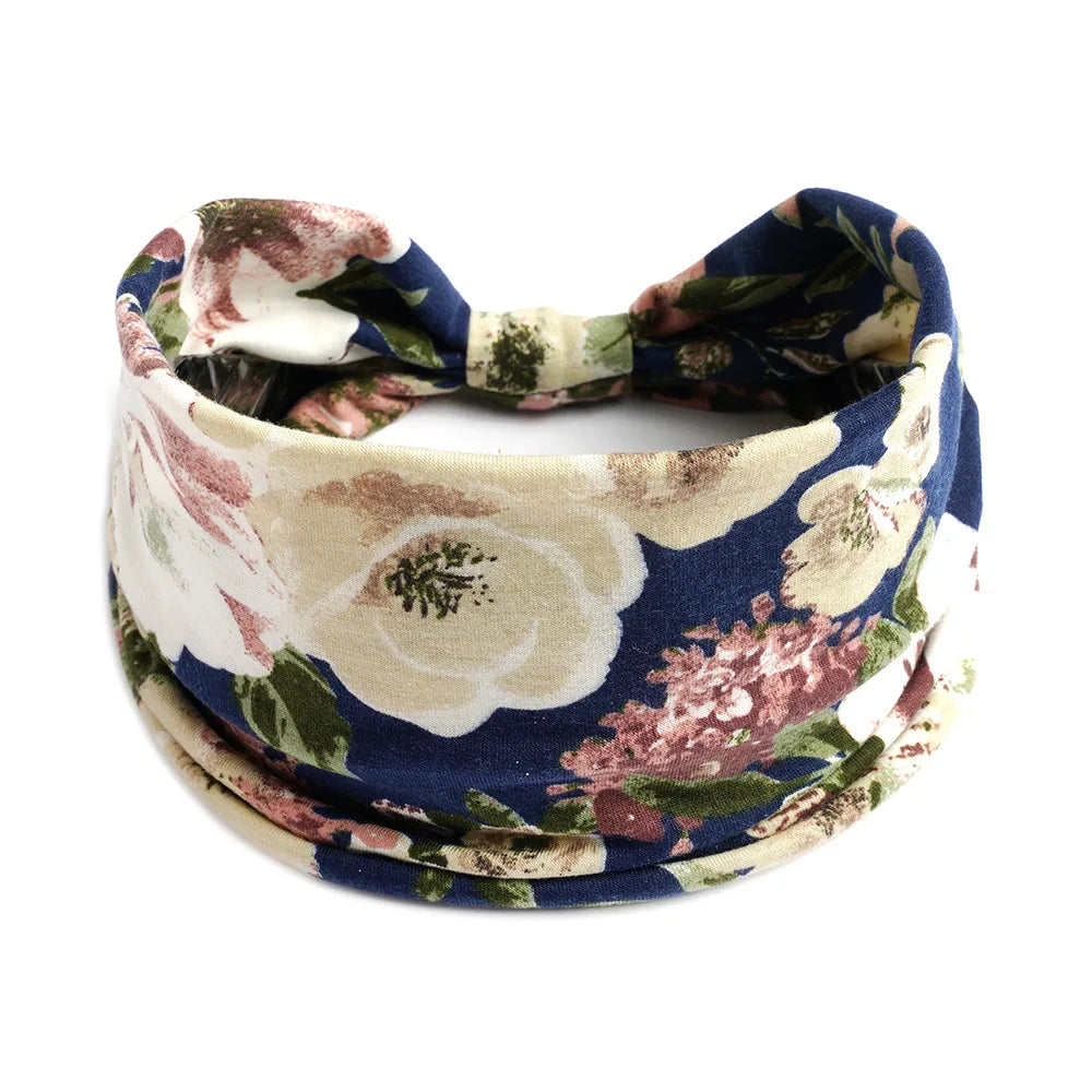 Bohemian Wide Cotton Stretch Headbands - Bakyat Store