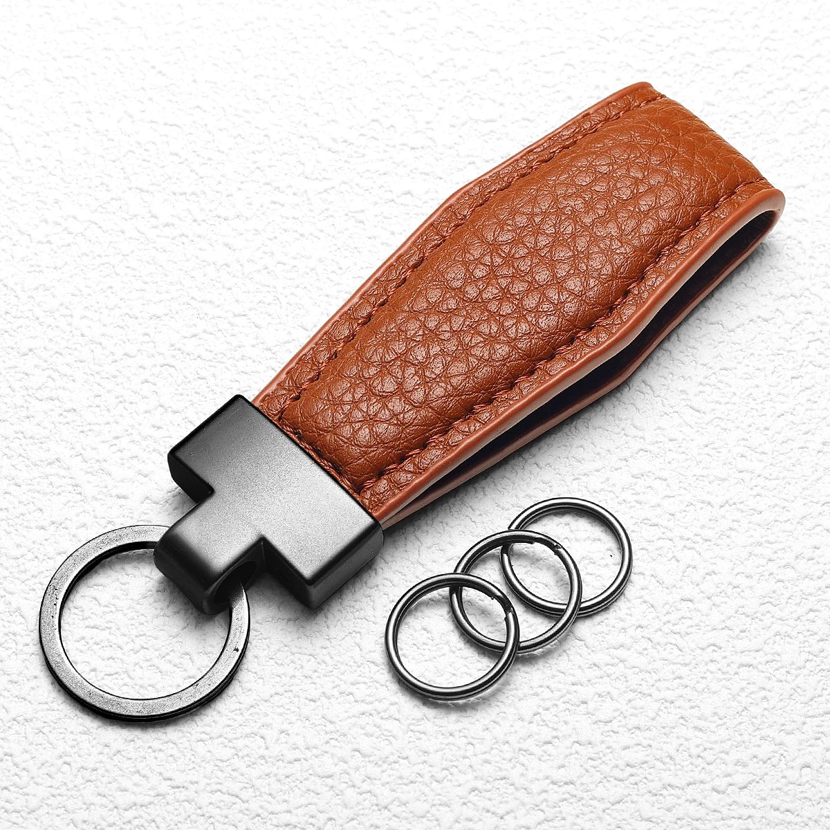 Luxury Leather Car Key Ring Holder - Bakyat Store