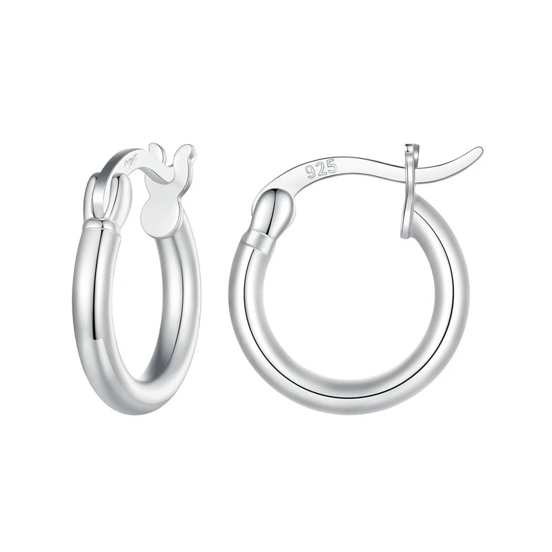 Round Hoop Earrings, - Bakyat Store