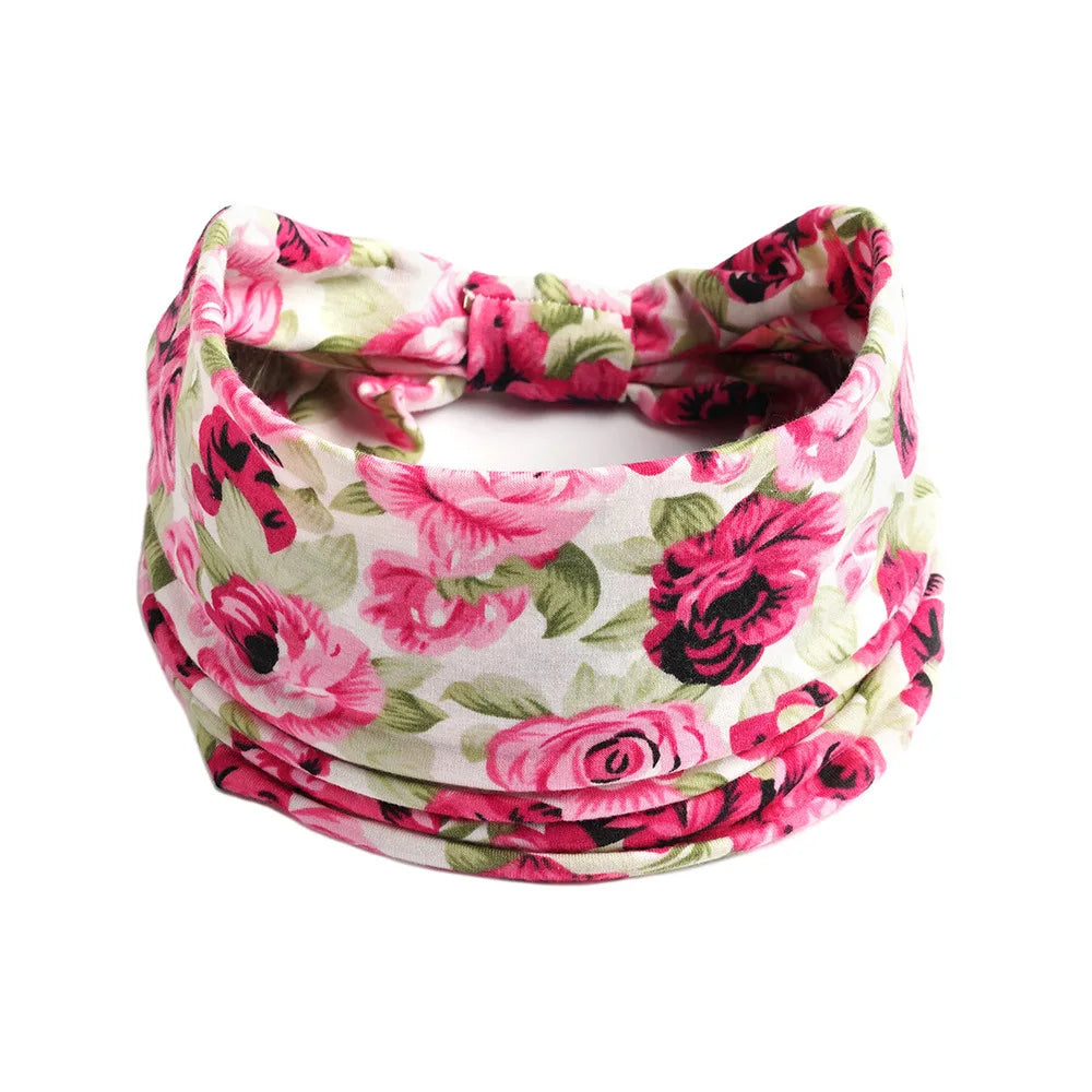 Bohemian Wide Cotton Stretch Headbands - Bakyat Store