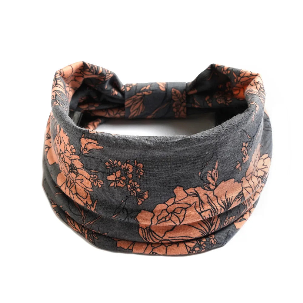 Bohemian Wide Cotton Stretch Headbands - Bakyat Store