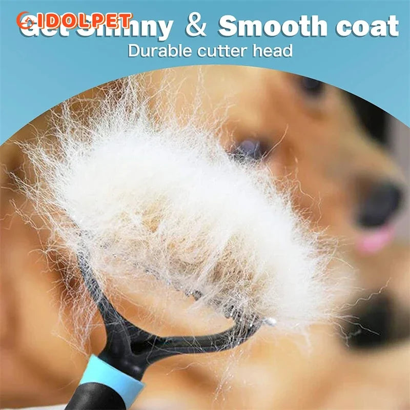 Professional Pet Deshedding Brush 2 Sided Dematting Dog Comb Cat Brush - Bakyat Store