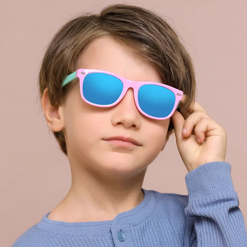 Kids Polarized Sunglasses, Silicone Safety Glasses - Bakyat Store