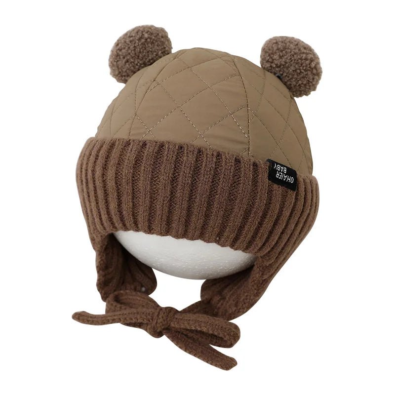 Winter Baby Hat Infant Bonnet Cotton Lining - Bakyat Store