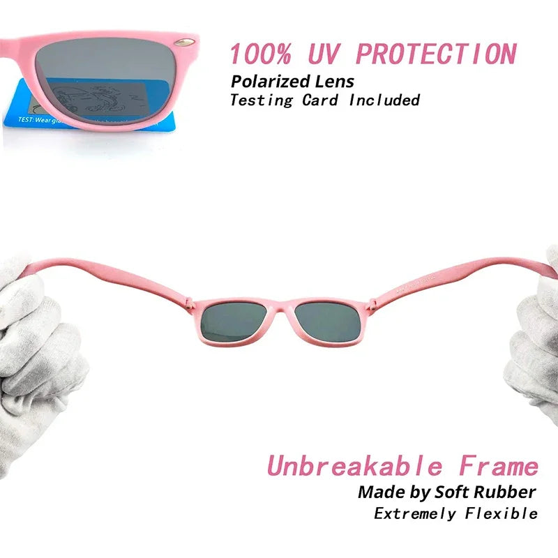 Kids Polarized Sunglasses, Silicone Safety Glasses - Bakyat Store