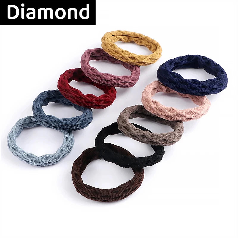 10PCS Women Girls Simple Basic Elastic Hair Bands - Bakyat Store