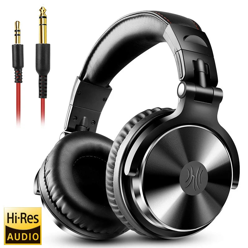 Oneodio Wired Professional Studio Pro DJ Headphones With Microphone Over Ear HiFi Monitor Music Headset Earphone For Phone PC - Bakyat Store