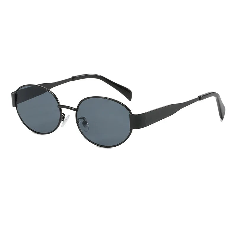 Small Metal Frame Oval Sunglasses - Bakyat Store