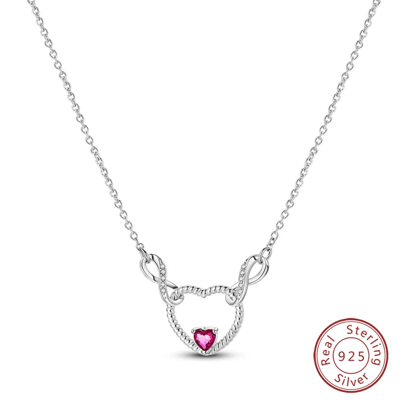 Luminous Firefly Heart Shaped Zircon Pendant Necklace - Bakyat Store