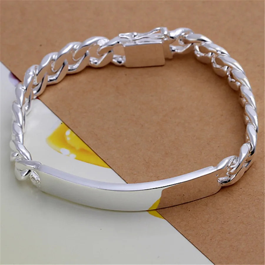 Silver Exquisite Solid Chain Bracelet - Bakyat Store